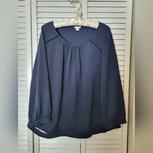 Elegant Navy Blue Women's Top